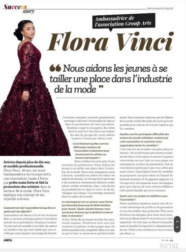 Flora Vinci, dans les Magazines